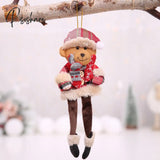 New Year Cute Santa Claus Snowman Dolls Christmas Tree Decoration For Home Xmas Elf Navidad Kids