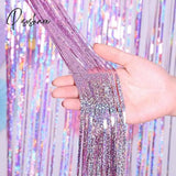 New Years Eve Party Ideas 2M Metallic Fringe Tinsel Curtains 2023 Happy Year Merry Christmas