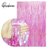 New Years Eve Party Ideas 2M Metallic Fringe Tinsel Curtains 2023 Happy Year Merry Christmas