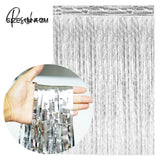 New Years Eve Party Ideas 2M Metallic Fringe Tinsel Curtains 2023 Happy Year Merry Christmas