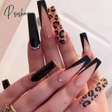 New Years Nails 24Pcs Artifical Nails With Glue Fake Nail Tips Design Detachable Press On Long Fake