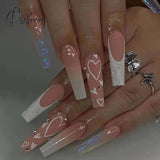 New Years Nails 24Pcs Artifical Nails With Glue Fake Nail Tips Design Detachable Press On Long Fake