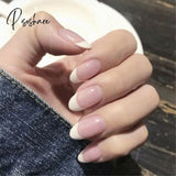 New Years Nails 24Pcs/Set Press On Fake Full Cover Artificial Nail Short Simple Beauty Tips Naked