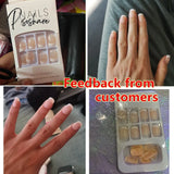 New Years Nails 24Pcs/Set Press On Fake Full Cover Artificial Nail Short Simple Beauty Tips Naked