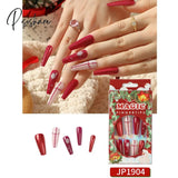 New Years Nails Christmas False Nail Manicure Acrylic Artificial Decor Press On Snowflake