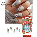 New Years Nails Christmas False Nail Manicure Acrylic Artificial Decor Press On Snowflake