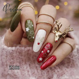 New Years Nails Christmas False Nail Manicure Acrylic Artificial Decor Press On Snowflake