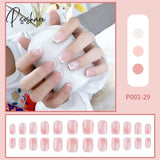 New Years Nails Christmas False Nail Manicure Acrylic Artificial Decor Press On Snowflake