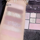 Nine-Color Eye Shadow Palette Iris Purple Glitter Pearly Eyeshadow Fashion Korean Shiny Charming