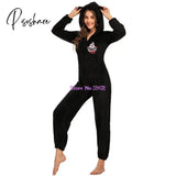 Onesies Fluffy Fleece Jumpsuits Sleepwear Overall Plus Size Hood Sets Pajamas For Women Adult