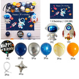 Outer Space Balloon Garland Kit Arch Moon Rocket Astronaut Foil Helium Balloons For Galaxy Theme