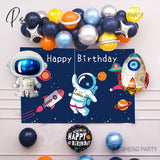 Outer Space Balloon Garland Kit Arch Moon Rocket Astronaut Foil Helium Balloons For Galaxy Theme