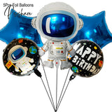 Outer Space Balloon Garland Kit Arch Moon Rocket Astronaut Foil Helium Balloons For Galaxy Theme