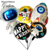 Outer Space Balloon Garland Kit Arch Moon Rocket Astronaut Foil Helium Balloons For Galaxy Theme