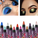 Pearlescent Eyeshadow Pen 12 Colors Lasting Waterproof Not Blooming Shiny Glitter Silkworm Gel Eye