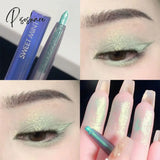 Pearlescent Highlighter Eyeshadow Liner Glitter Shimmer Natural High Gloss Pen Metallic Satin Lying