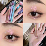 Pearlescent Liquid Eyeshadow Highlighter 3 Colors Glitter Waterproof Long-Lasting Sequins Lying