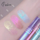 Pearlescent Liquid Eyeshadow Highlighter 3 Colors Glitter Waterproof Long-Lasting Sequins Lying