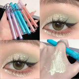 Pearlescent Liquid Eyeshadow Highlighter 3 Colors Glitter Waterproof Long-Lasting Sequins Lying
