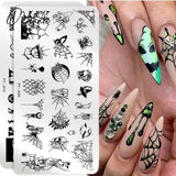 Pict You Halloween Nail Stamping Plates Snowflake Festival Pattern Art Image Stencil Template Plate