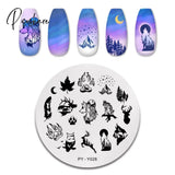 Pict You Halloween Nail Stamping Plates Snowflake Festival Pattern Art Image Stencil Template Plate