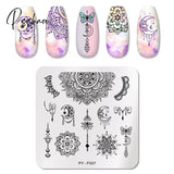 Pict You Halloween Nail Stamping Plates Snowflake Festival Pattern Art Image Stencil Template Plate