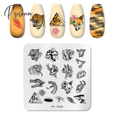 Pict You Halloween Nail Stamping Plates Snowflake Festival Pattern Art Image Stencil Template Plate