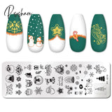 Pict You Halloween Nail Stamping Plates Snowflake Festival Pattern Art Image Stencil Template Plate