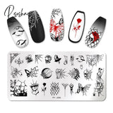 Pict You Halloween Nail Stamping Plates Snowflake Festival Pattern Art Image Stencil Template Plate