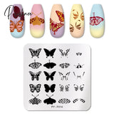 Pict You Halloween Nail Stamping Plates Snowflake Festival Pattern Art Image Stencil Template Plate