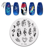 Pict You Halloween Nail Stamping Plates Snowflake Festival Pattern Art Image Stencil Template Plate