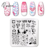 Pict You Halloween Nail Stamping Plates Snowflake Festival Pattern Art Image Stencil Template Plate