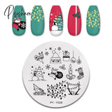 Pict You Halloween Nail Stamping Plates Snowflake Festival Pattern Art Image Stencil Template Plate