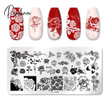 Pict You Halloween Nail Stamping Plates Snowflake Festival Pattern Art Image Stencil Template Plate