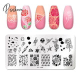 Pict You Halloween Nail Stamping Plates Snowflake Festival Pattern Art Image Stencil Template Plate