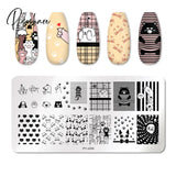 Pict You Halloween Nail Stamping Plates Snowflake Festival Pattern Art Image Stencil Template Plate