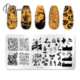 Pict You Halloween Nail Stamping Plates Snowflake Festival Pattern Art Image Stencil Template Plate