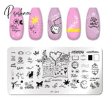 Pict You Halloween Nail Stamping Plates Snowflake Festival Pattern Art Image Stencil Template Plate