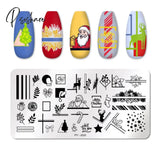 Pict You Halloween Nail Stamping Plates Snowflake Festival Pattern Art Image Stencil Template Plate