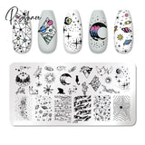 Pict You Halloween Nail Stamping Plates Snowflake Festival Pattern Art Image Stencil Template Plate