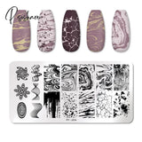 Pict You Halloween Nail Stamping Plates Snowflake Festival Pattern Art Image Stencil Template Plate