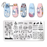 Pict You Halloween Nail Stamping Plates Snowflake Festival Pattern Art Image Stencil Template Plate