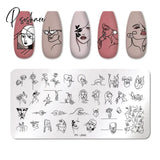 Pict You Halloween Nail Stamping Plates Snowflake Festival Pattern Art Image Stencil Template Plate