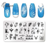 Pict You Halloween Nail Stamping Plates Snowflake Festival Pattern Art Image Stencil Template Plate