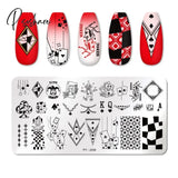 Pict You Halloween Nail Stamping Plates Snowflake Festival Pattern Art Image Stencil Template Plate