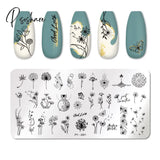 Pict You Halloween Nail Stamping Plates Snowflake Festival Pattern Art Image Stencil Template Plate