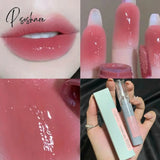 Pink Clear Mirror Water Lip Gloss Glaze Transparent Waterproof Glossy Liquid Lipstick Red Tint