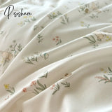 Pisoshare 100% Cotton Duvet Cover Bed Linen Floral Bedding Set Elegant Flower Quilt Single Queen