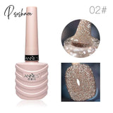 Pisoshare 10Ml Reflective Glitter Nail Gel Polish Sparkling Auroras Laser Semi Permanent Uv Varnish