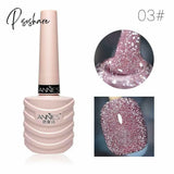 Pisoshare 10Ml Reflective Glitter Nail Gel Polish Sparkling Auroras Laser Semi Permanent Uv Varnish